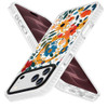 Transparent Protective Bumper Case with MagSafe for iPhone 18 Pro and iPhone 17 Pro - Orange Blue Rustic Floral