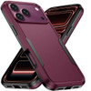 Military Grade TUFF Shockproof Hybrid Armor Case for iPhone 18 Pro and iPhone 17 Pro - Burgundy