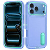 Military Grade TUFF Hybrid Armor Case with Kickstand for iPhone 18 Pro and iPhone 17 Pro - Light Blue