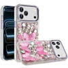 Butterfly Luxurious Bling 3D Crystal Diamond Case for iPhone 18 Pro and iPhone 17 Pro - Purple