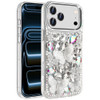 Butterfly Luxurious Bling 3D Crystal Diamond Case for iPhone 18 Pro and iPhone 17 Pro - Silver