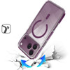 Transparent Crystal Edge Bumper Case with MagSafe for iPhone 18 Pro Max and iPhone 17 Pro Max - Burgundy