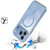 Transparent Crystal Edge Bumper Case with MagSafe for iPhone 18 Pro Max and iPhone 17 Pro Max - Light Blue
