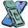 Military Grade Hybrid Case with Ring Grip and Camera Lens Protector for iPhone 18 Pro Max and iPhone 17 Pro Max - Green