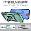 Military Grade Hybrid Case with Ring Grip and Camera Lens Protector for iPhone 18 Pro Max and iPhone 17 Pro Max - Green