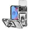 Military Grade Hybrid Case with Ring Grip and Camera Lens Protector for iPhone 18 Pro Max and iPhone 17 Pro Max - Silver