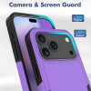 Military Grade TUFF Hybrid Armor Case for iPhone 18 Pro Max and iPhone 17 Pro Max - Purple