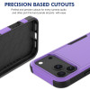 Military Grade TUFF Hybrid Armor Case for iPhone 18 Pro Max and iPhone 17 Pro Max - Purple