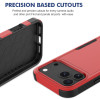 Military Grade TUFF Hybrid Armor Case for iPhone 18 Pro Max and iPhone 17 Pro Max - Red