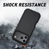 Military Grade Heavy Duty Shockproof Hybrid Armor Case with Belt Clip Holster for iPhone 18 Pro Max and iPhone 17 Pro Max - Black