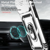 Military Grade Hybrid Case with Ring Grip and Camera Lens Protector for iPhone 18 Pro and iPhone 17 Pro - Silver