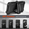 Military Grade Heavy Duty Shockproof Hybrid Armor Case with Belt Clip Holster for iPhone 18 Pro and iPhone 17 Pro - Black