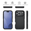 Military Grade Heavy Duty Shockproof Hybrid Armor Case with Belt Clip Holster for iPhone 18 Pro and iPhone 17 Pro - Black