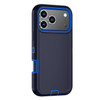 Military Grade Heavy Duty Shockproof Hybrid Armor Case with Belt Clip Holster for iPhone 18 Pro and iPhone 17 Pro - Blue