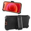 Military Grade Heavy Duty Shockproof Hybrid Armor Case with Belt Clip Holster for iPhone 18 Pro and iPhone 17 Pro - Black Orange