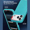 Military Grade Heavy Duty Shockproof Hybrid Armor Case with Belt Clip Holster for iPhone 18 Pro and iPhone 17 Pro - Teal