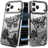 Butterfly Twinkle Glitter Diamond Case for iPhone 18 Pro Max and iPhone 17 Pro Max - Black