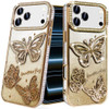 Butterfly Twinkle Glitter Diamond Case for iPhone 18 Pro Max and iPhone 17 Pro Max - Gold