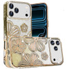 Floral Twinkle Glitter Diamond Case for iPhone 18 Pro Max and iPhone 17 Pro Max - Gold