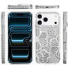 Floral Twinkle Glitter Diamond Case for iPhone 18 Pro Max and iPhone 17 Pro Max - Silver