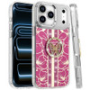 Floral Design Diamond Rhinestone Case with Butterfly Stand for iPhone 18 Pro Max and iPhone 17 Pro Max - Hot Pink
