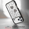 Spread Love Hearts Dazzling Diamond Transparent Hybrid Case for iPhone 18 Pro and iPhone 17 Pro - Black