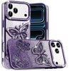 Butterfly Twinkle Glitter Diamond Case for iPhone 18 Pro and iPhone 17 Pro - Purple