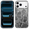 Floral Twinkle Glitter Diamond Case for iPhone 18 Pro and iPhone 17 Pro - Black