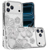 Floral Twinkle Glitter Diamond Case for iPhone 18 Pro and iPhone 17 Pro - Silver
