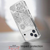 Floral Twinkle Glitter Diamond Case for iPhone 18 Pro and iPhone 17 Pro - Silver