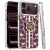 Floral Design Diamond Rhinestone Case with Butterfly Stand for iPhone 18 Pro and iPhone 17 Pro - Burgundy