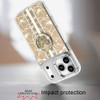 Floral Design Diamond Rhinestone Case with Butterfly Stand for iPhone 18 Pro and iPhone 17 Pro - Gold