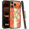 Splendid Bling Crystal Diamond Case with 3D Butterfly Stand for iPhone 18 Pro Max and iPhone 17 Pro Max - Cosmic Orange