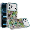 Roses Luxurious Bling 3D Crystal Diamond Case for iPhone 18 Pro Max and iPhone 17 Pro Max - Green