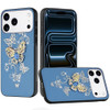 Splendid 3D Butterfly Bling Crystal Diamond Case for iPhone 18 Pro and iPhone 17 Pro - Light Blue
