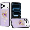 Splendid 3D Butterfly Bling Crystal Diamond Case for iPhone 18 Pro and iPhone 17 Pro - Purple