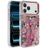 Roses Luxurious Bling 3D Crystal Diamond Case for iPhone 18 Pro and iPhone 17 Pro - Pink