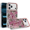 Roses Luxurious Bling 3D Crystal Diamond Case for iPhone 18 Pro and iPhone 17 Pro - Pink