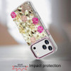 Floral Luxurious Bling 3D Crystal Diamond Case for iPhone 18 Pro and iPhone 17 Pro - Pink