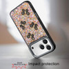 Crystal Butterfly Design Epoxy Glitter Hybrid Case for iPhone 18 Pro and iPhone 17 Pro - Black
