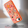 Butterfly Ornaments Diamond Hybrid Case for iPhone 17e / 16e - Cosmic Orange