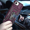 Military Grade Ring Holder Case with Camera Lens Cover for iPhone 17e / 16e - Burgundy