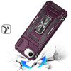 Military Grade Ring Holder Case with Camera Lens Cover for iPhone 17e / 16e - Burgundy