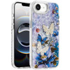 Butterfly Ornaments Design Epoxy Glitter Hybrid Case for iPhone 17e / 16e