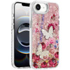 Butterfly Ornaments Design Epoxy Glitter Hybrid Case for iPhone 17e / 16e