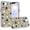 Luxury Crystal Heart Bling 3D Diamond Case for iPhone 17e / 16e - Black