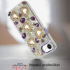 Luxury Crystal Heart Bling 3D Diamond Case for iPhone 17e / 16e - Purple
