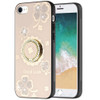 Splendid Four-Leaf Clover Diamond Rhinestone Case with Ring Grip for iPhone 17e / 16e - Gold