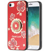 Splendid Four-Leaf Clover Diamond Rhinestone Case with Ring Grip for iPhone 17e / 16e - Red