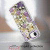 Floral Luxurious Bling 3D Crystal Diamond Case for iPhone 17e / 16e - Purple
